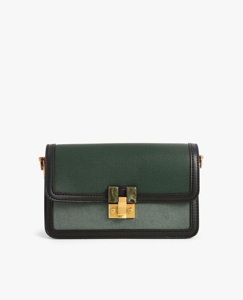 CHARLES & KEITH - Ví cầm tay nữ chữ nhật Stone Embellished