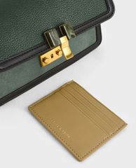 CHARLES & KEITH - Ví cầm tay nữ chữ nhật Stone Embellished