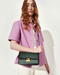 CHARLES & KEITH - Ví cầm tay nữ chữ nhật Stone Embellished