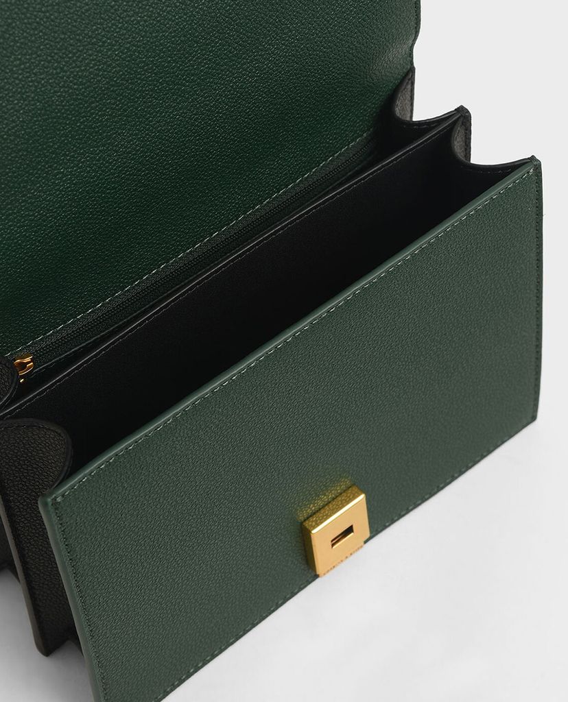 CHARLES & KEITH - Túi đeo chéo chữ nhật Eyelet Embellished