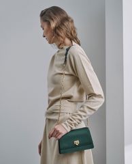 CHARLES & KEITH - Túi đeo vai nữ nắp gập Double Chain Link Push Lock