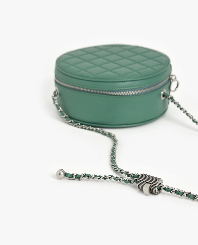 CHARLES & KEITH - Túi đeo chéo nữ phom tròn Quilted Circle