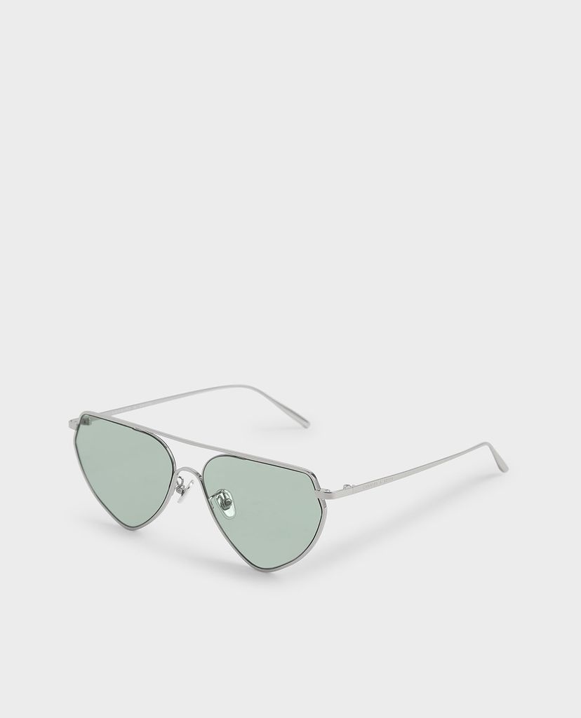 CHARLES & KEITH - Kính mát nữ thời trang Thin Metal Frame