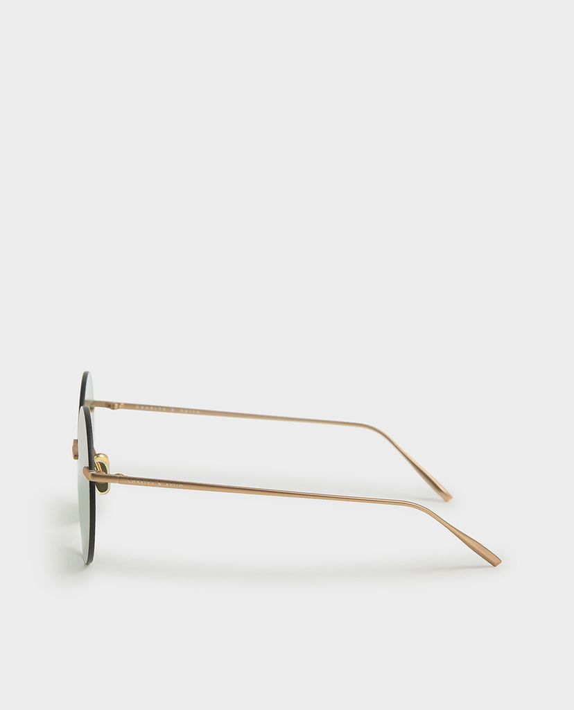 CHARLES & KEITH - Kính mát nữ gọng tròn Round Rimless