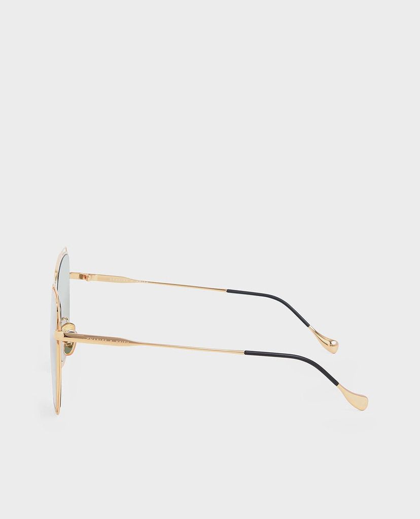 CHARLES & KEITH - Kính mát nữ thời trang Multicoloured Gradient Lens Butterfly