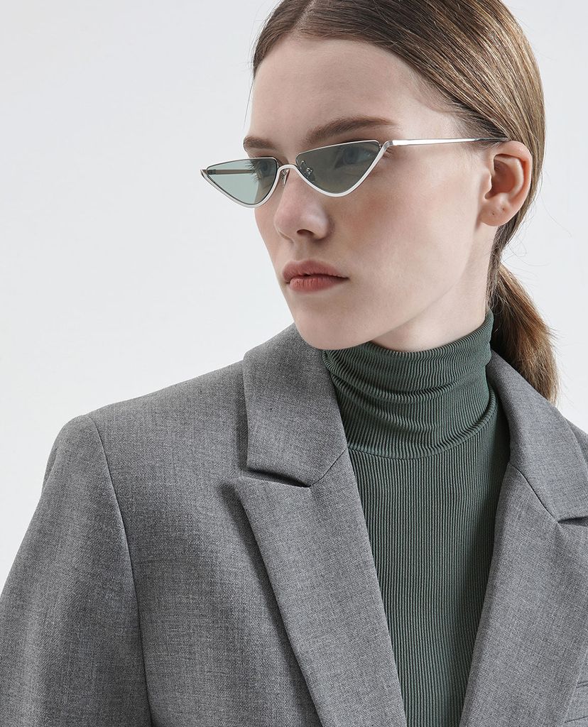 CHARLES & KEITH - Kính mát gọng mắt mèo Thin Metal Frame