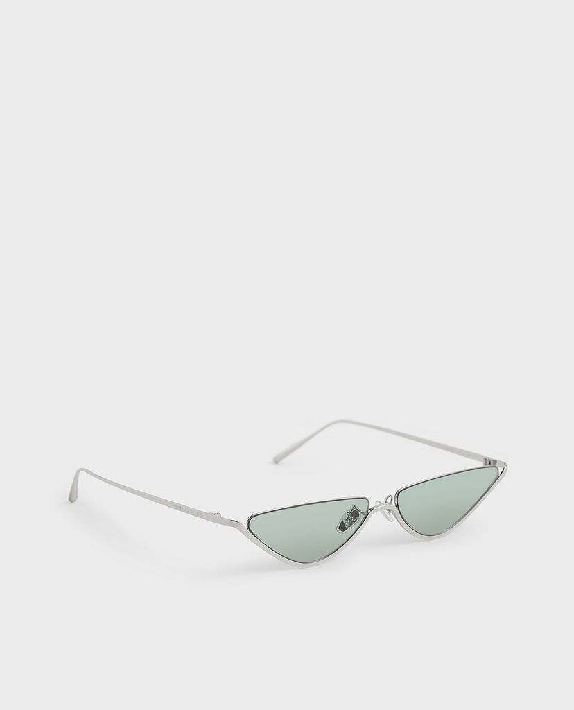CHARLES & KEITH - Kính mát gọng mắt mèo Thin Metal Frame
