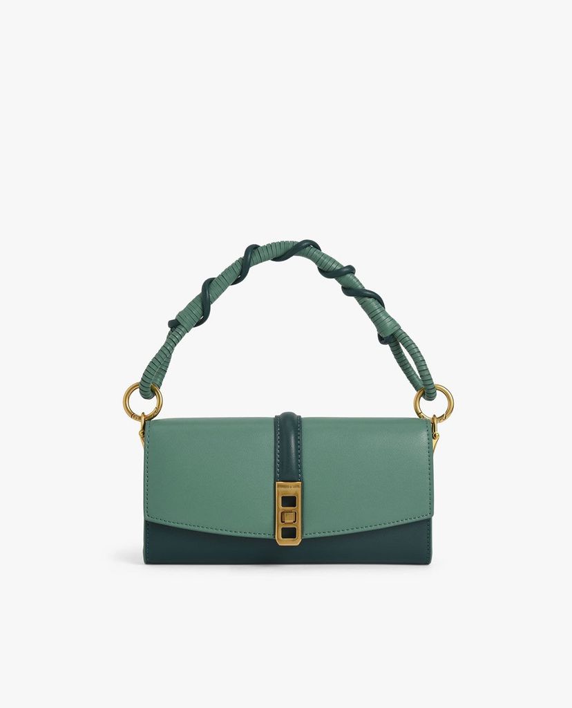 CHARLES & KEITH - Ví cầm tay nữ chữ nhật Coiled Top