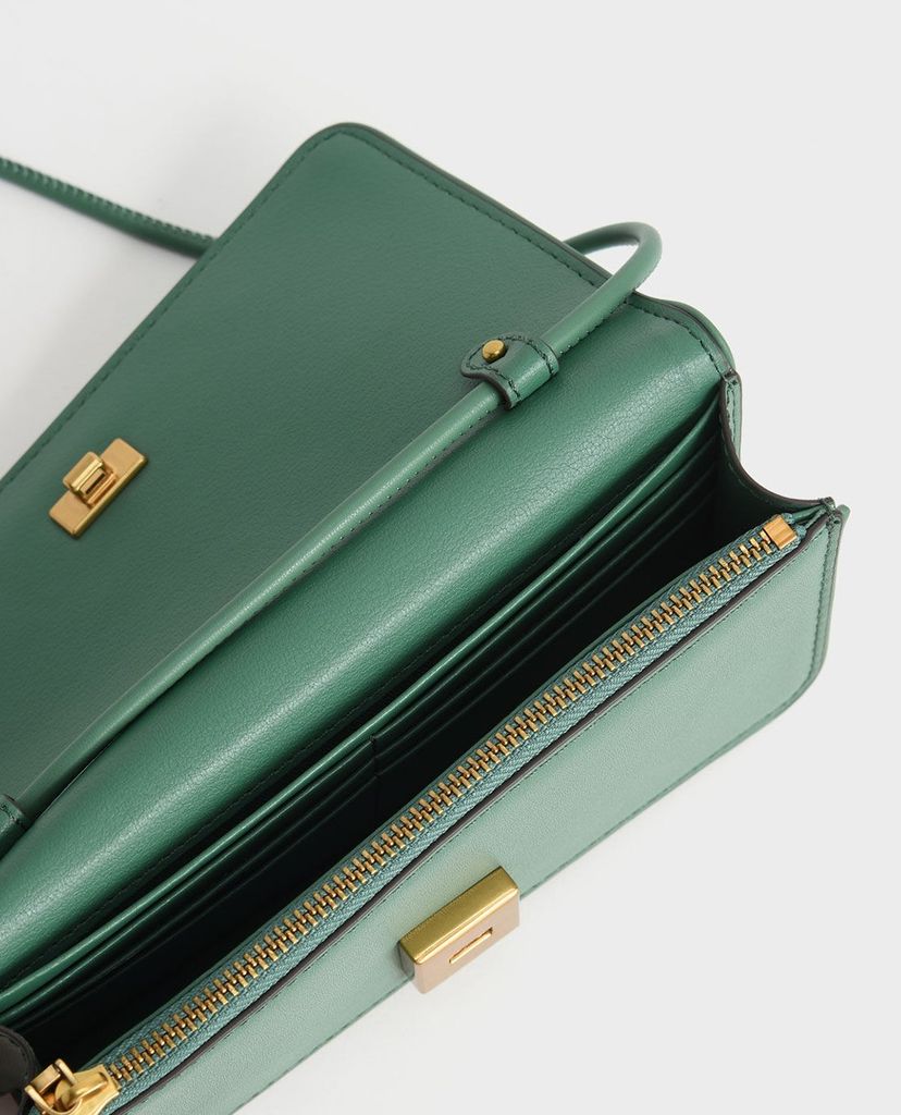 CHARLES & KEITH - Ví cầm tay nữ chữ nhật thời trang