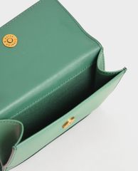 CHARLES & KEITH - Ví nữ mini dạng gập Snap Button