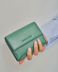 CHARLES & KEITH - Ví nữ mini dạng gập Snap Button