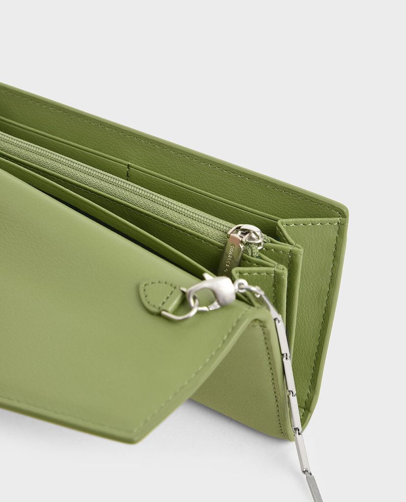 CHARLES & KEITH - Ví Mini Two Tone Metal Push Lock