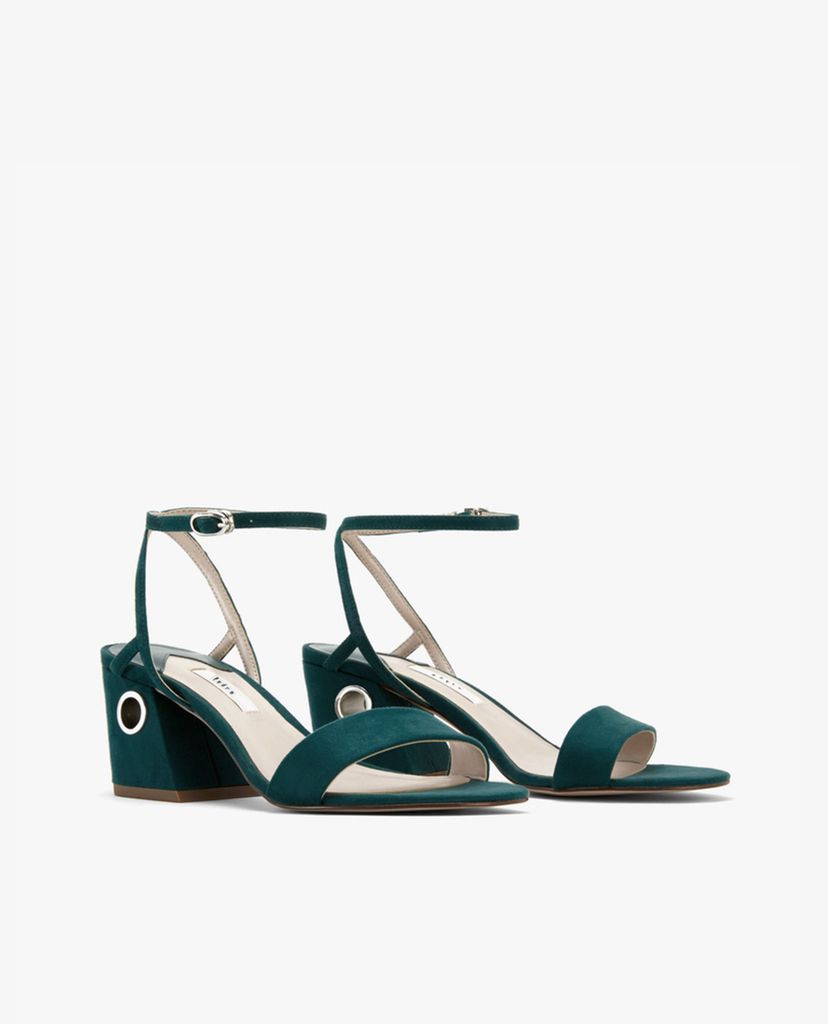 PEDRO - Giày cao gót hở mũi đế vuông Ankle Strap Block
