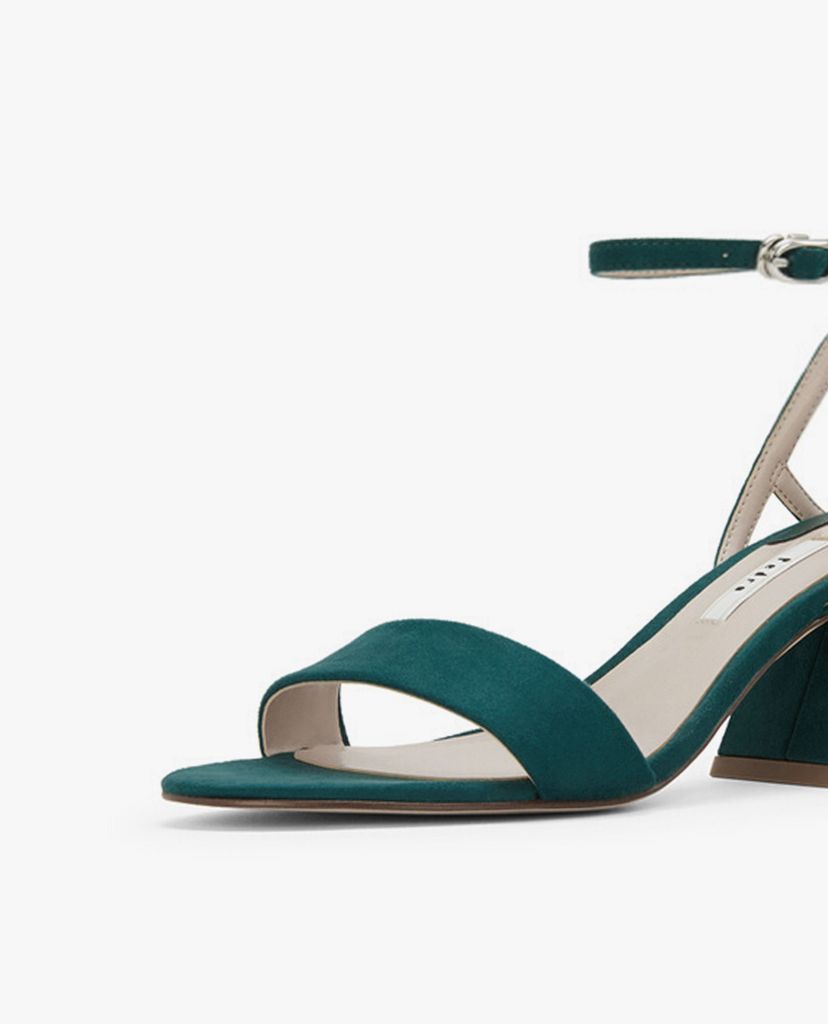 PEDRO - Giày cao gót hở mũi đế vuông Ankle Strap Block