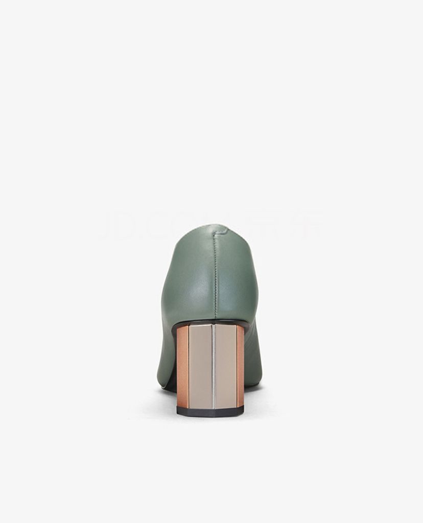 PEDRO - Giày cao gót mũi nhọn đế vuông Geometric Chrome