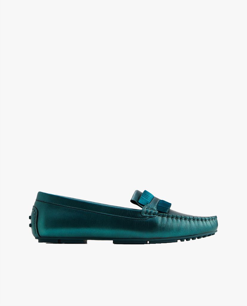 PEDRO - Giày đế bệt mũi tròn Pleats Embellished Leather