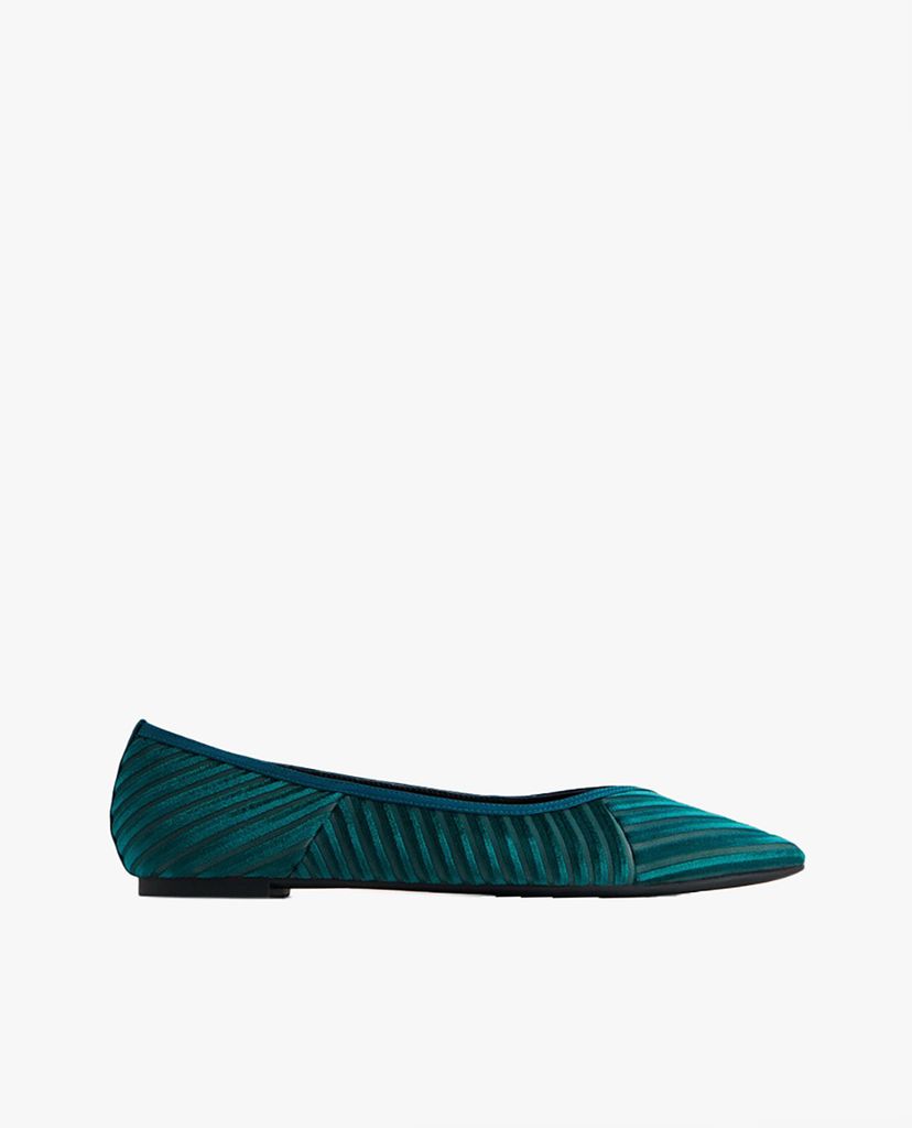 PEDRO - Giày đế bệt mũi nhọn Satin Velvet Pointed Toe