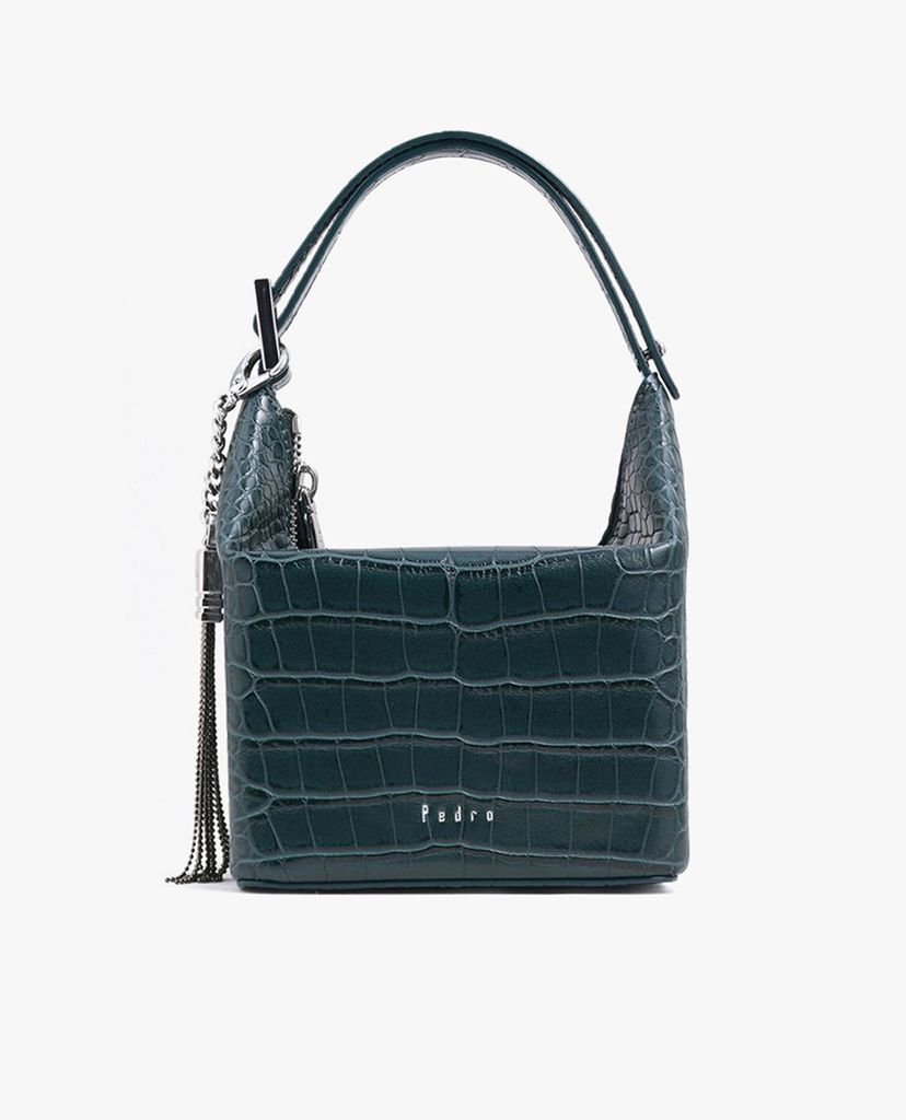 PEDRO - Túi xách tay hình hộp vuông Square Embossed