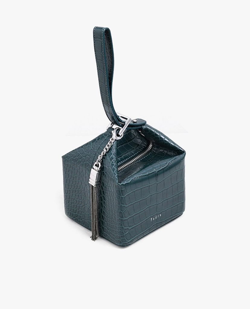 PEDRO - Túi xách tay hình hộp vuông Square Embossed