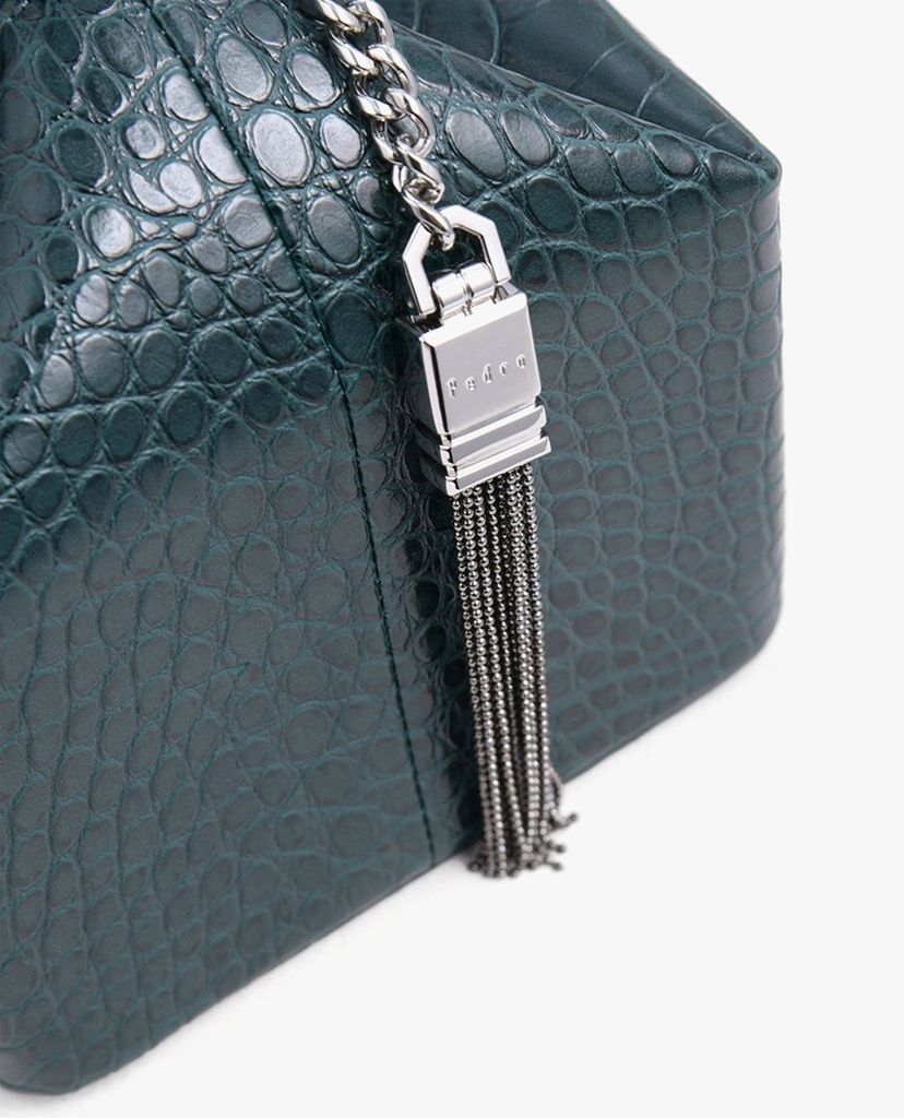 PEDRO - Túi xách tay hình hộp vuông Square Embossed