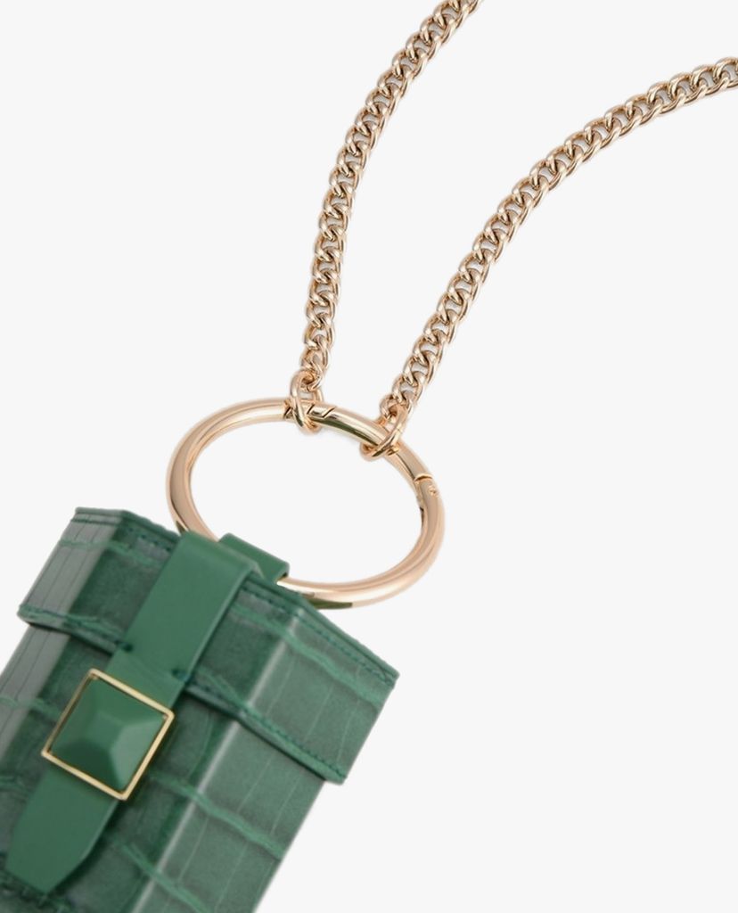 PEDRO - Túi đeo chéo nữ hình hộp Micro Octagon Croc Effect