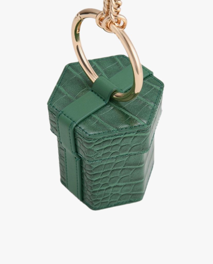 PEDRO - Túi đeo chéo nữ hình hộp Micro Octagon Croc Effect