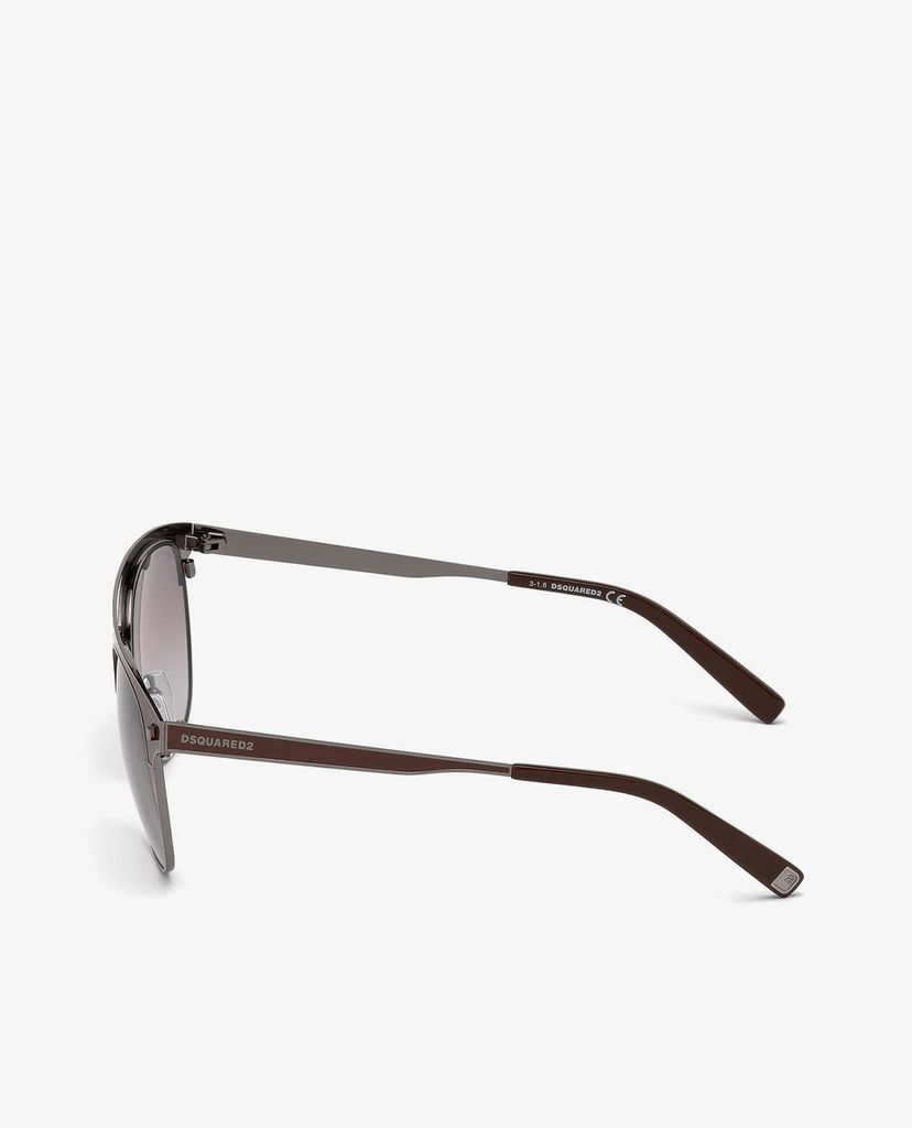 DSQUARED2 - Kính mát phom tròn gọng dày Bruce
