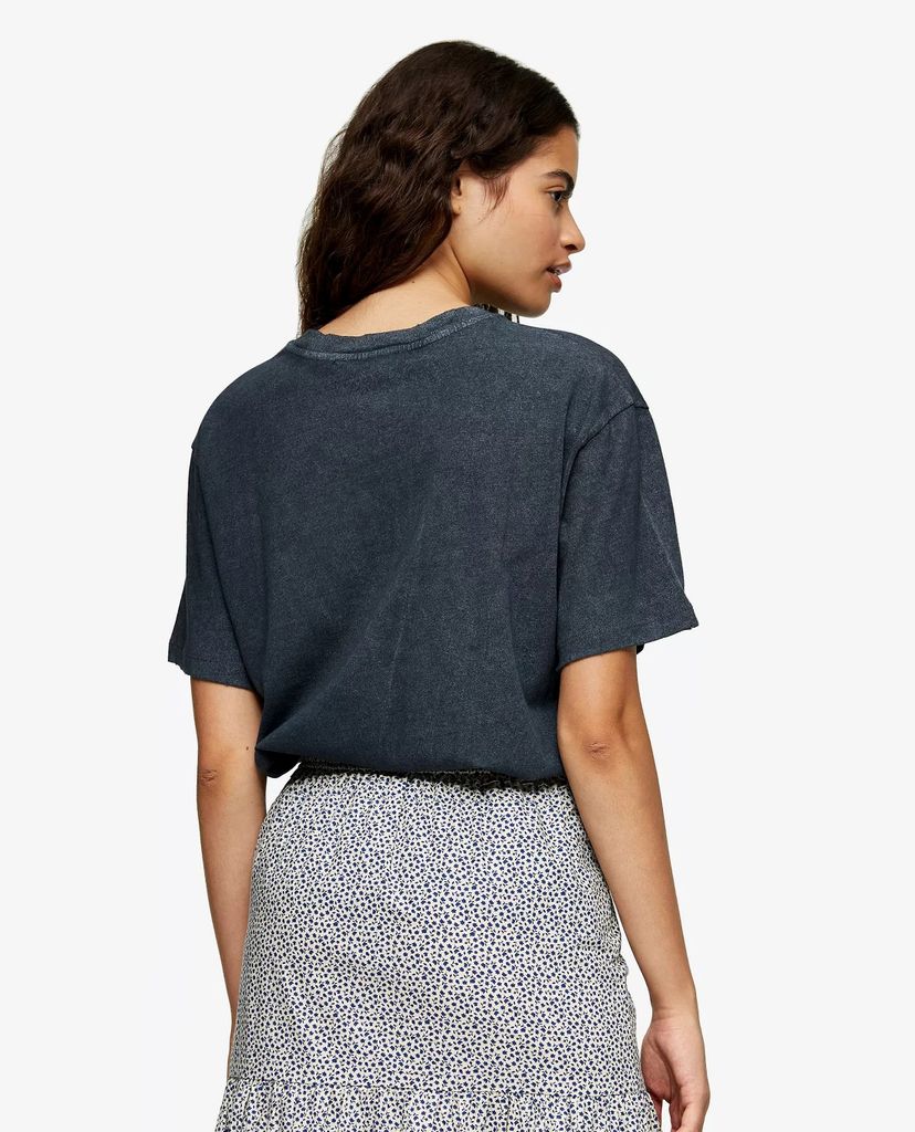 TOPSHOP - Áo thun nữ cổ tròn ngắn tay Snoop Dogg Face