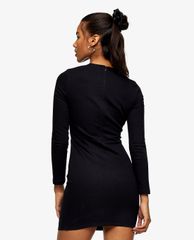 TOPSHOP - Đầm mini cổ V tay dài phom ôm thời trang