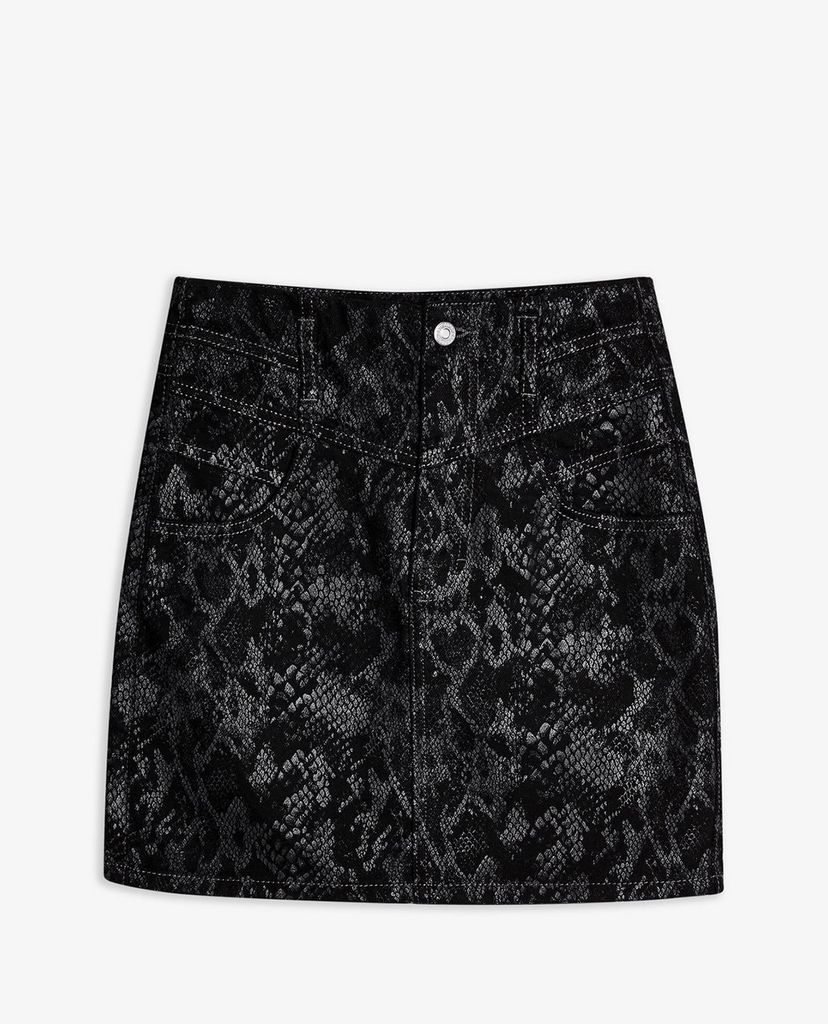 TOPSHOP - Chân váy mini chữ A Black Snake