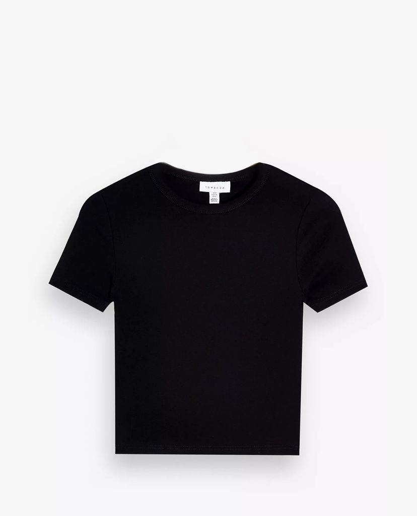 TOPSHOP - Áo thun nữ cổ tròn ngắn tay Everyday In Black
