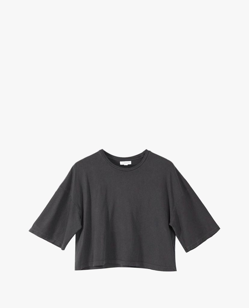 TOPSHOP - Áo thun nữ phom suông tay lỡ Black Washed Boxy