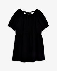 TOPSHOP - Đầm mini tay ngắn phom suông Black Quilted Tea