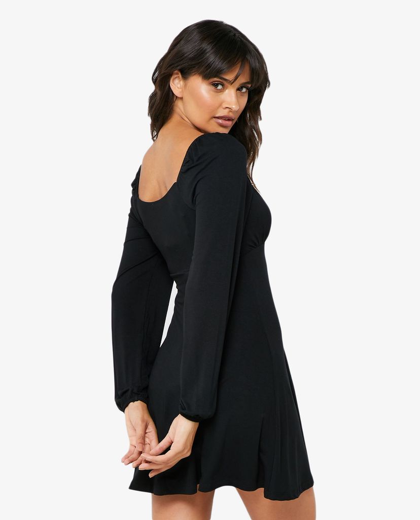TOPSHOP - Đầm mini tay dài cổ vuông thời trang