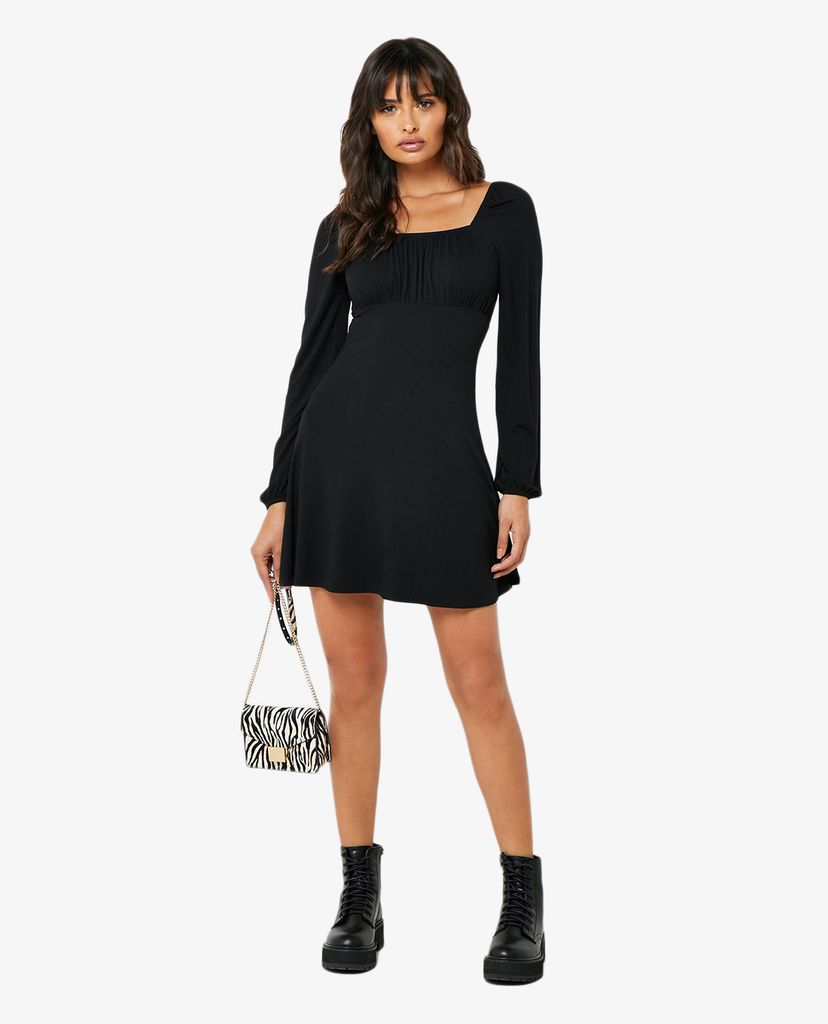TOPSHOP - Đầm mini tay dài cổ vuông thời trang