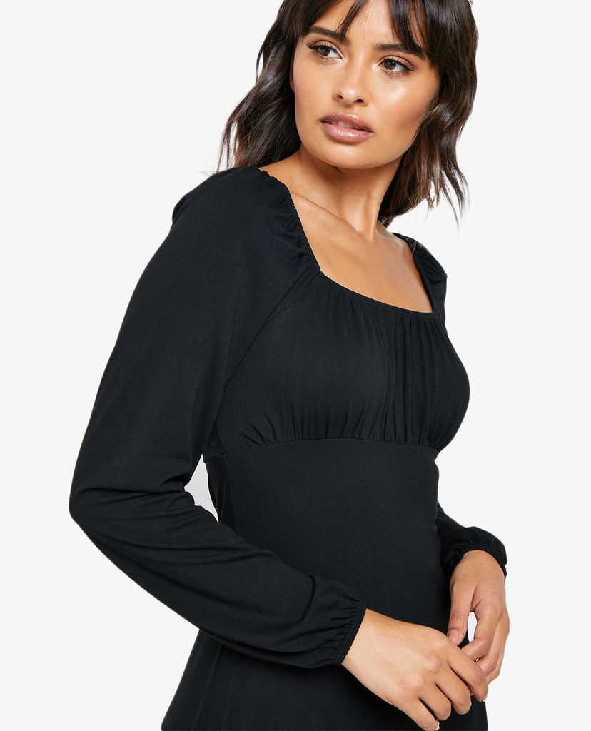 TOPSHOP - Đầm mini tay dài cổ vuông thời trang