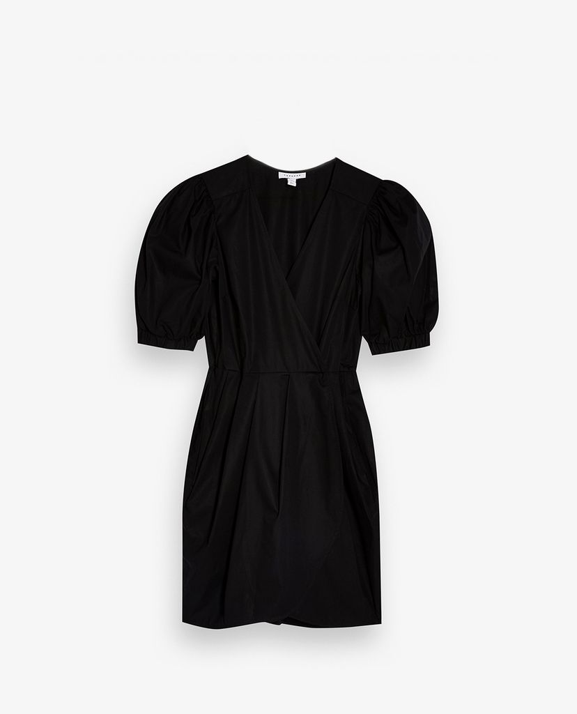 TOPSHOP - Đầm mini cổ V tay phồng Ruched