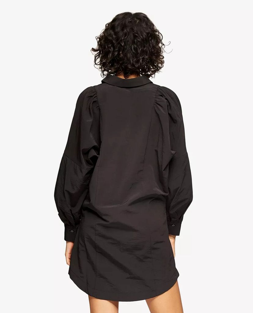TOPSHOP - Đầm mini sơ mi tay dài Black Technical