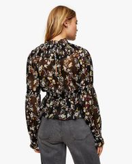 TOPSHOP - Áo kiểu nữ tay dài nhấn eo Floral Print