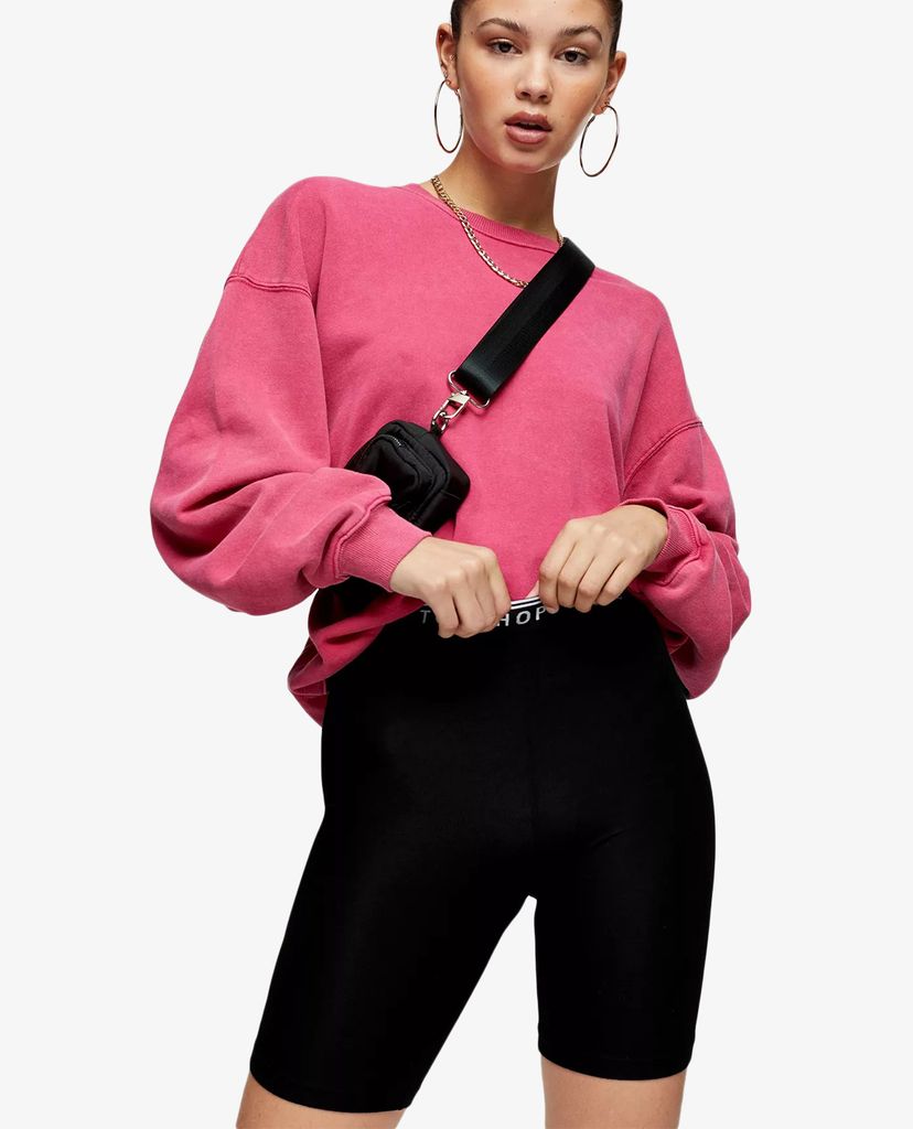 TOPSHOP - Quần shorts nữ phom ôm Black Topshop Cycling
