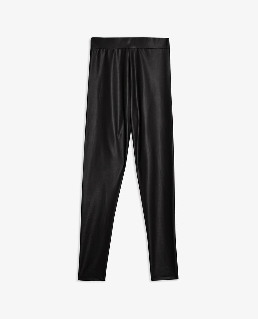 TOPSHOP - Quần legging nữ phom ôm Black Coated Faux Leather