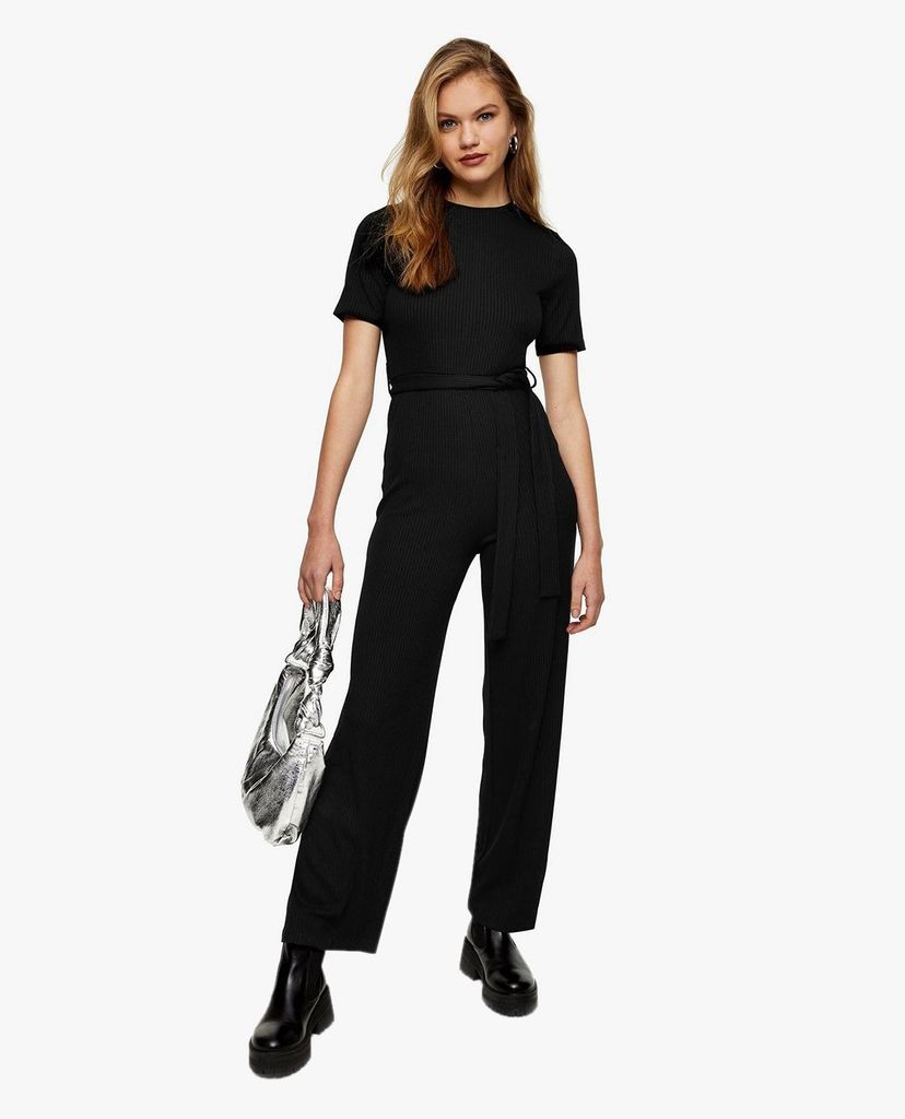TOPSHOP - Jumpsuits nữ ngắn tay Ribbed T shirt