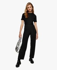 TOPSHOP - Jumpsuits nữ ngắn tay Ribbed T shirt