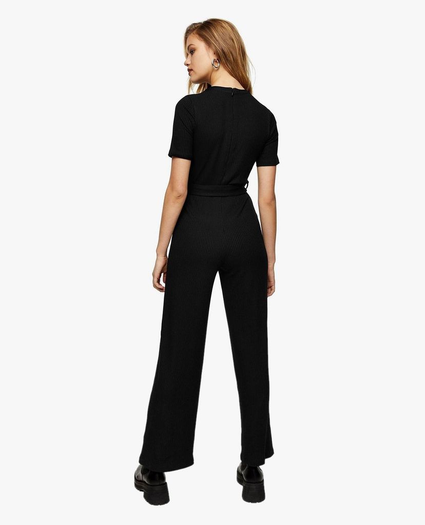 TOPSHOP - Jumpsuits nữ ngắn tay Ribbed T shirt