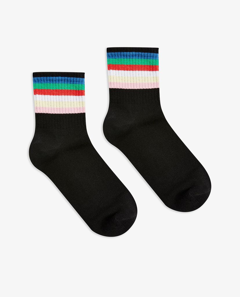 TOPSHOP - Vớ nữ cổ cao Black Rainbow