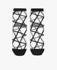 TOPSHOP - Vớ nữ cổ cao Black Grid Mesh
