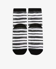 TOPSHOP - Vớ nữ cổ cao kẻ sọc Black Stripe Mesh