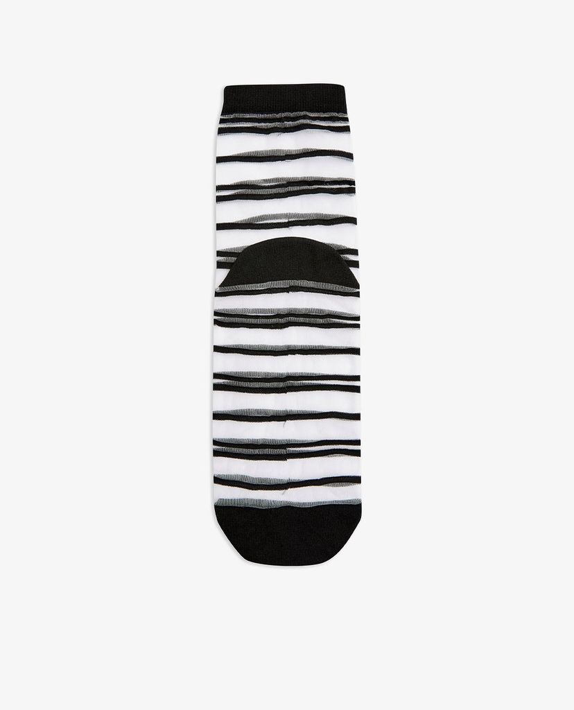 TOPSHOP - Vớ nữ cổ cao kẻ sọc Black Stripe Mesh