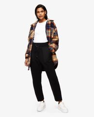 TOPSHOP - Quần jogger nữ phom rộng Black Ovoid Knitted