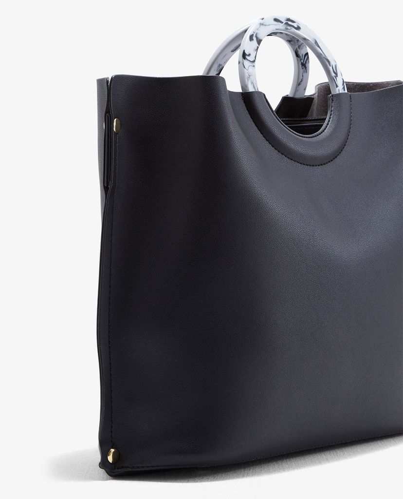 TOPSHOP - Túi xách tay nữ phom vuông Milan Marble